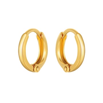 Minimal Mix Hoop Carrier Earring Gold Plated