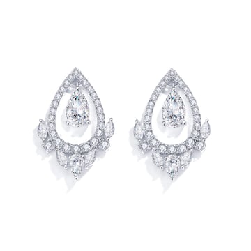 Raiya Drop Earrings with Clear Cubic Zirconia