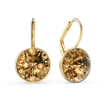 Bella Earrings 6 Carat Drop Earrings Light Colorado Topaz Crystals Gold Plated