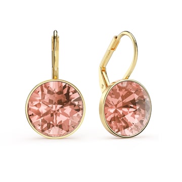 Bella Earrings 6 Carat Drop Earrings Vintage Rose Crystals Gold Plated