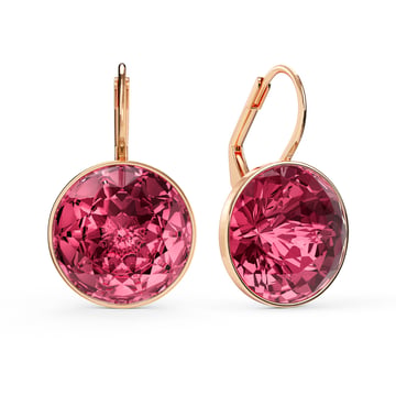Bella Earrings 10 Carat Drop Earrings Rose Crystals Rose Gold Plated