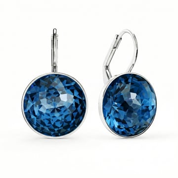 Bella Earrings 10 Carat Drop Earrings Montana Crystals Rhodium Plated