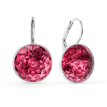 Bella Earrings 10 Carat Drop Earrings Rose Crystals Rhodium Plated