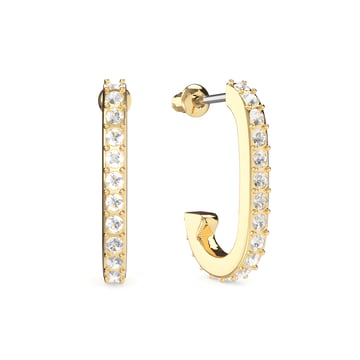 Eternity Mix Carrier Earrings 19mm Clear Gold Plated