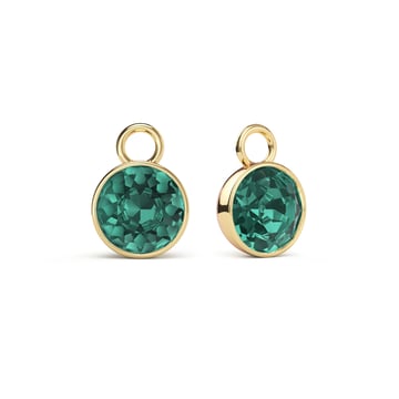 Bella 2 Carat Mix Charms with Blue Zircon Swarovski Crystals Gold Plated