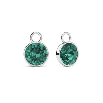 Bella 2 Carat Mix Charms with Blue Zircon Swarovski Crystals Rhodium Plated