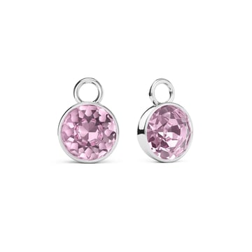 Bella 2 Carat Mix Charms with Light Amethyst Swarovski Crystals Rhodium Plated