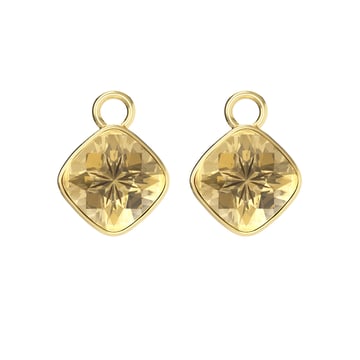 Cushion Mix Charms with Crystal Golden Shadow Swarovski Crystal Gold Plated