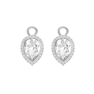 Angelic Pear Drop Mix Charms Clear Rhodium Plated