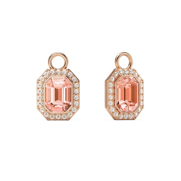 Angelic Octagon Mix Charms Rose Peach Rose Gold Plated