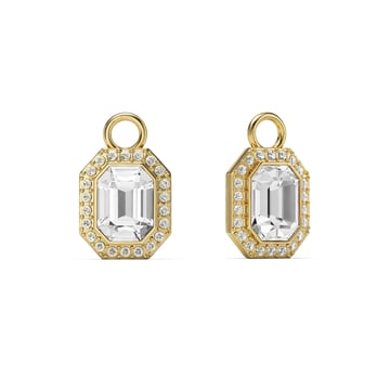 Angelic Octagon Mix Charms Clear Gold Plated