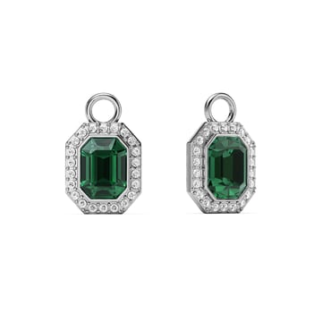 Angelic Octagon Mix Charms Emerald Rhodium Plated
