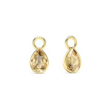 Petite Teardrop Mix Charms with Crystal Golden Shadow Crystals Gold Plated