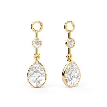 Helena Drop Mix Charms Clear Gold Plated