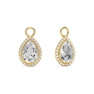 Angelic Teardrop Drop Mix Charms Clear Gold Plated