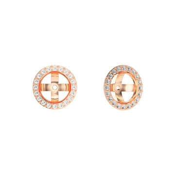 Angelic Earring Jackets Clear Crystals Rose Gold Plated