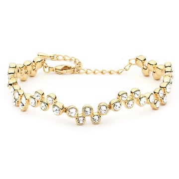 Fidelity Bracelet with Golden Silk Swarovski Crystals Gold Plated