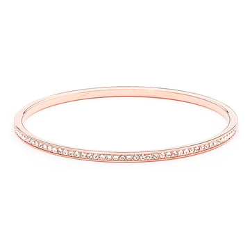 MYJS Trinity Magic Bangle with Clear Crystals Rose Gold Plated