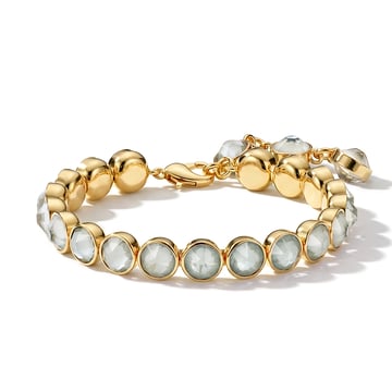 Signature Tennis Bracelet Crystal Agave Ignite Gold Plated