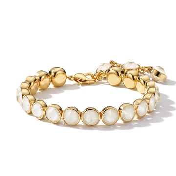 Signature Tennis Bracelet Crystal Linen Ignite Gold Plated