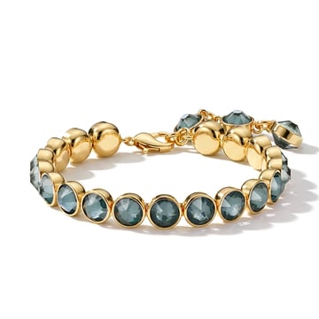 Signature Tennis Bracelet Crystal Pine Green Ignite Gold Plated