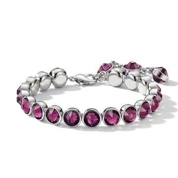 Signature Tennis Bracelet Amethyst Rhodium Plated
