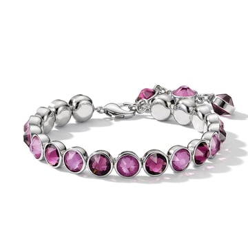 Signature Tennis Bracelet Amethyst and Crystal Orchid Ignite Rhodium Plated