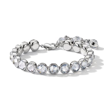 Signature Tennis Bracelet Crystal Blue Shade Rhodium Plated