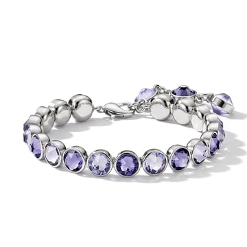 Signature Tennis Bracelet Provence Lavender and Tanzanite Rhodium Plated