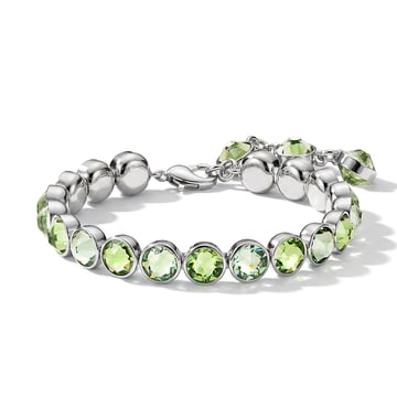 Signature Tennis Bracelet Peridot and Chrysolite Rhodium Plated