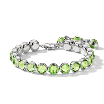 Signature Tennis Bracelet Peridot Rhodium Plated