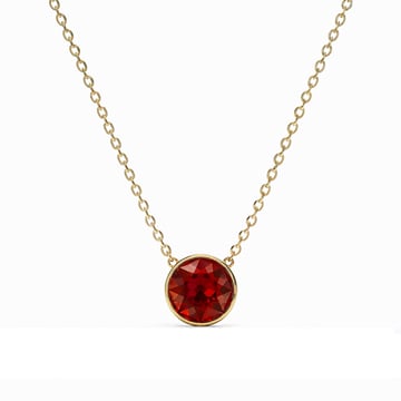 Bella 4 Carat Necklace Ruby Crystal Gold Plated