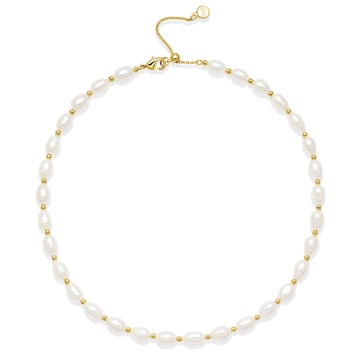 Cadence Freshwater Pearl Necklace Gold Plated