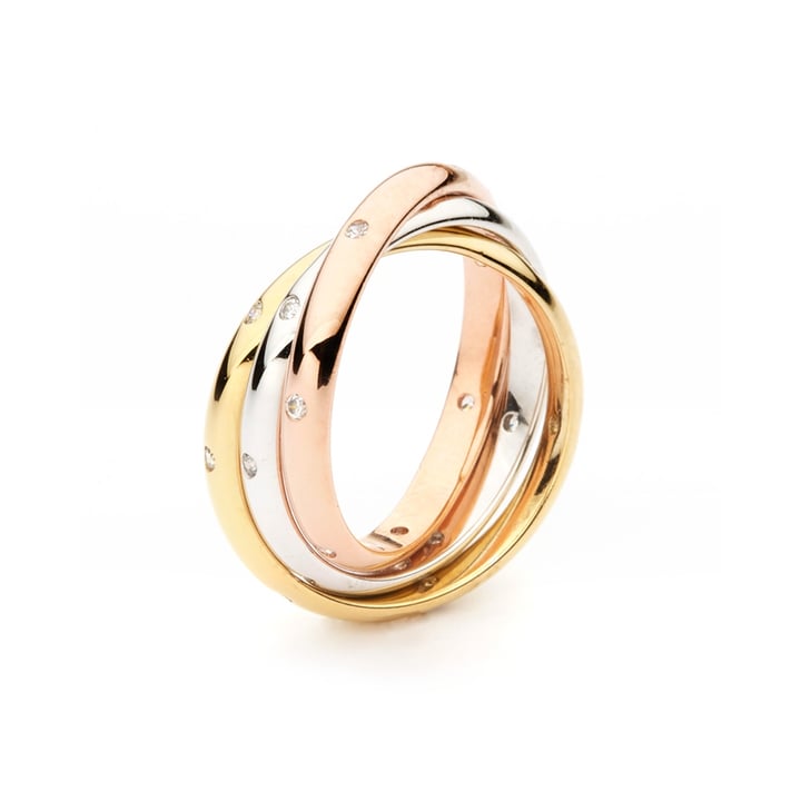 Trinity Tri-Coloured Interlocking Ring