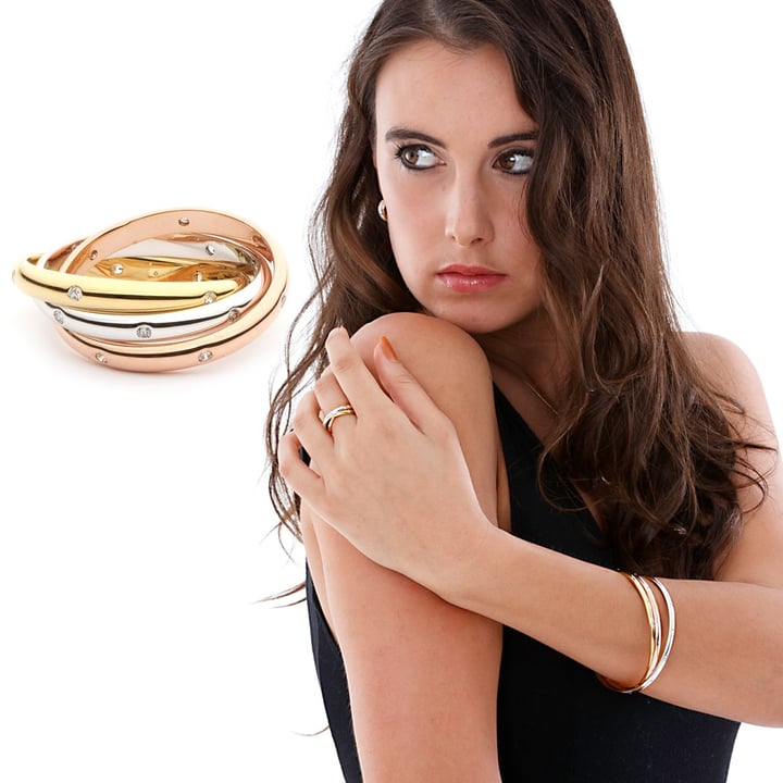 Trinity Tri-Coloured Interlocking Ring