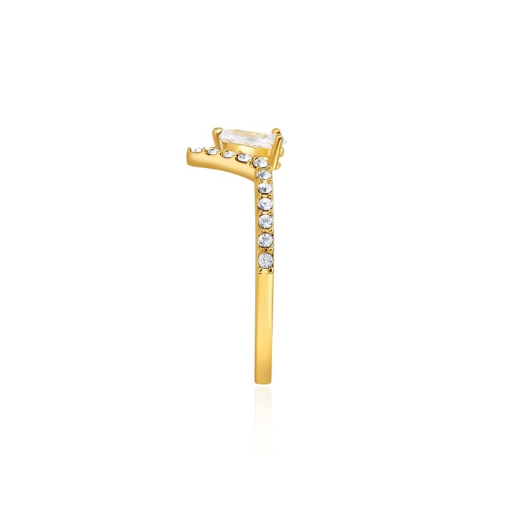 Vika Ring with Clear Swarovski Crystals Gold Plated