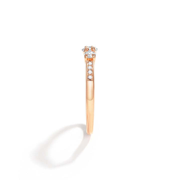 Attract Trilogy Brilliance Ring with Clear Cubic Zirconia Rose Gold Plated