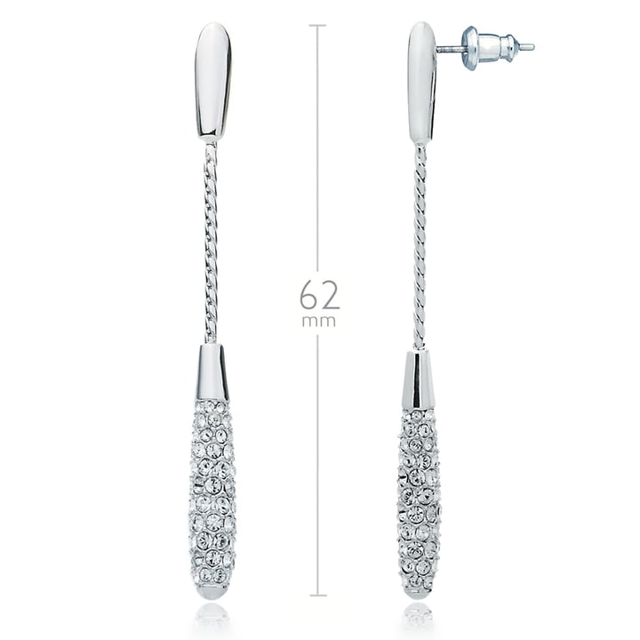 Alicia Drop Earrings with Swarovski Crystal Rhodium Plated Dangle Hang Bridal Wedding