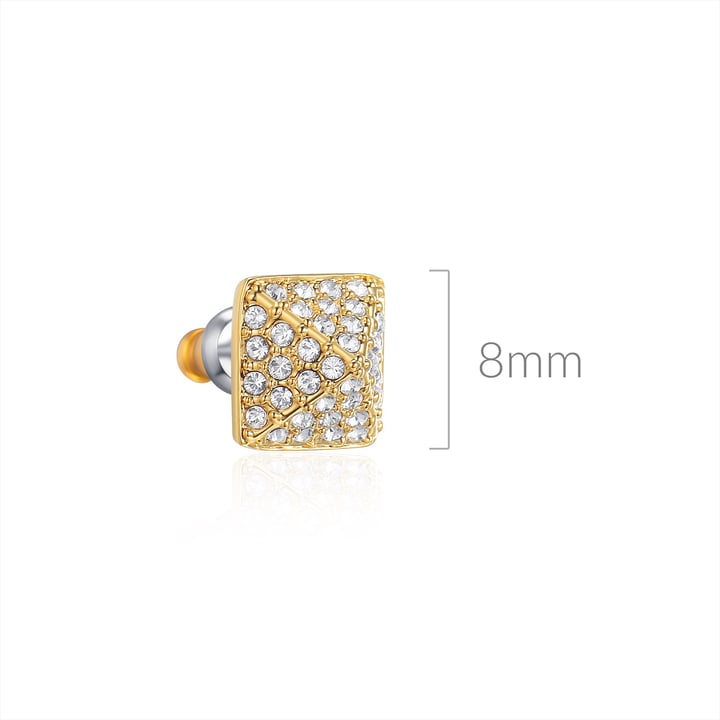 Glance Earrings with Swarovski Crystals Gold Plated Bridal