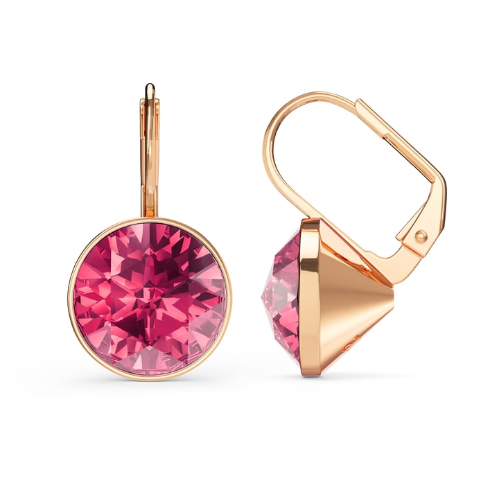 Bella Earrings 6 Carat Drop Earrings Rose Crystals Rose Gold Plated