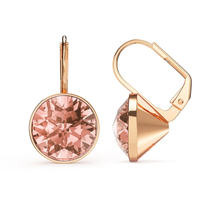 Bella Earrings 6 Carat Drop Earrings Vintage Rose Crystals Rose Gold Plated