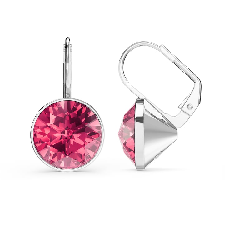 Bella Earrings 6 Carat Drop Earrings Rose Crystals Rhodium Plated