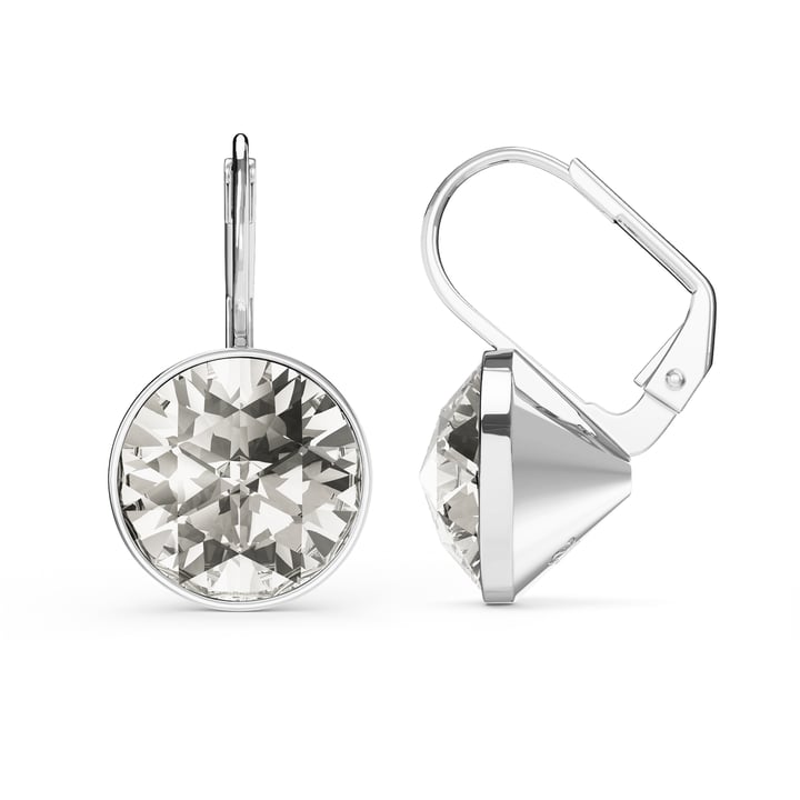 Bella Earrings 6 Carat Drop Earrings Crystal Silver Shade Crystals Rhodium Plated