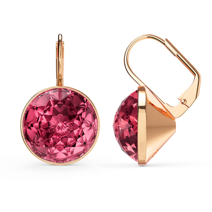 Bella Earrings 10 Carat Drop Earrings Rose Crystals Rose Gold Plated