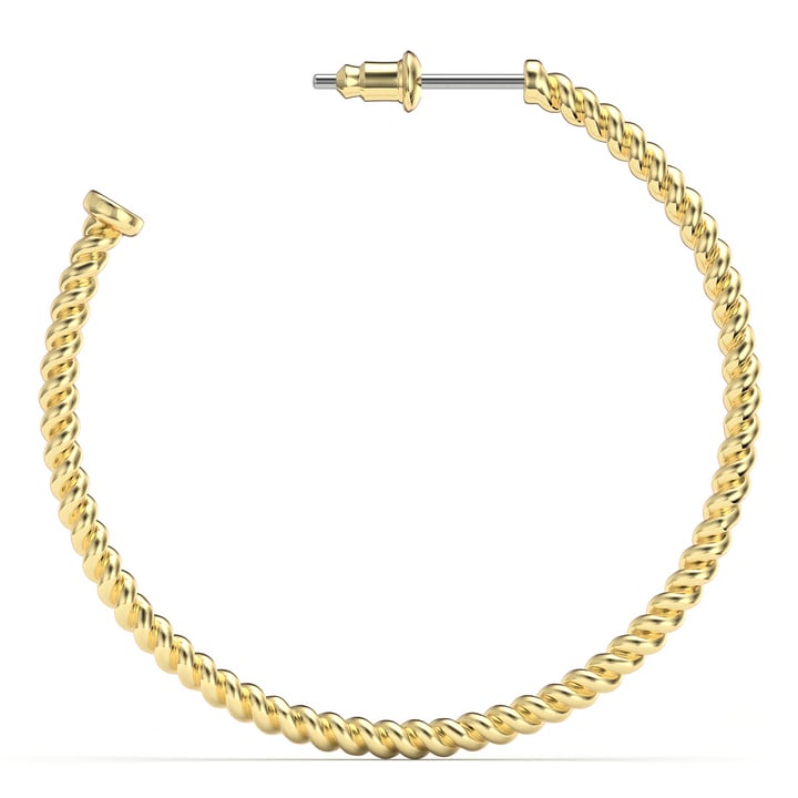 Rope Coil 40mm Mix Hoop Earrings Gold Plated