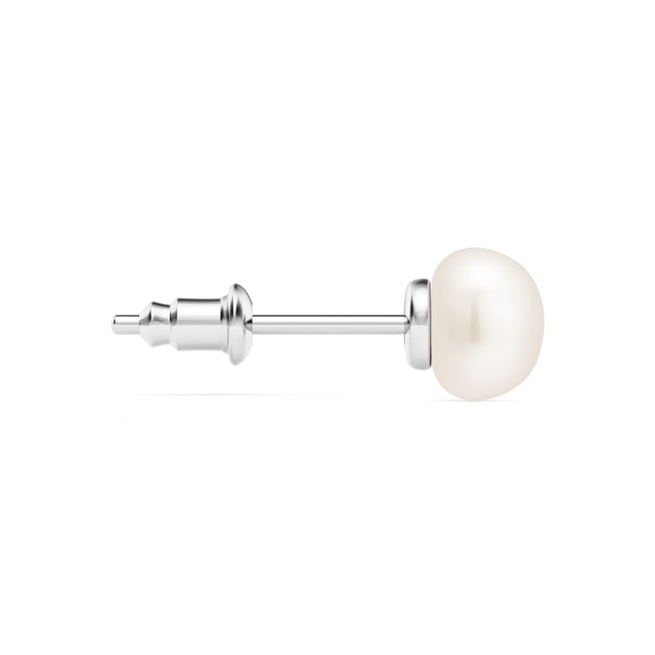 Freshwater 8mm Pearl Stud Earrings Freshwater Pearl Rhodium Plated