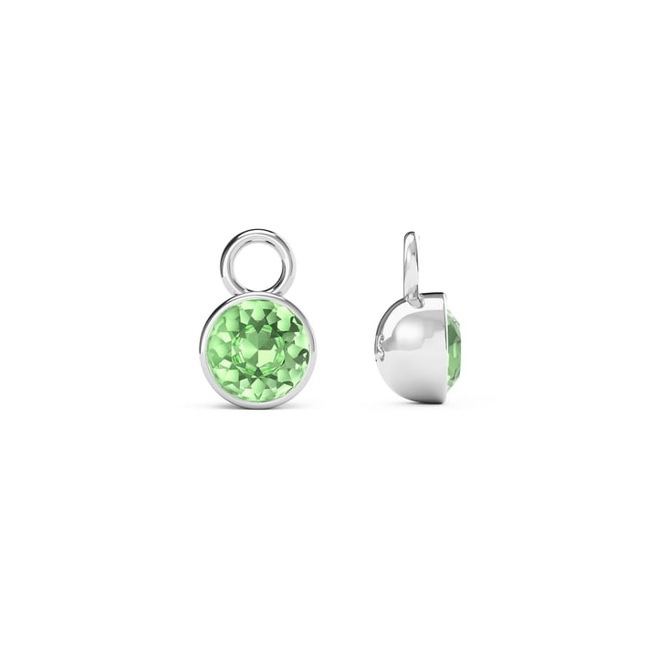 Bella 1 Carat Mix Charms with Peridot Swarovski Crystals Rhodium Plated