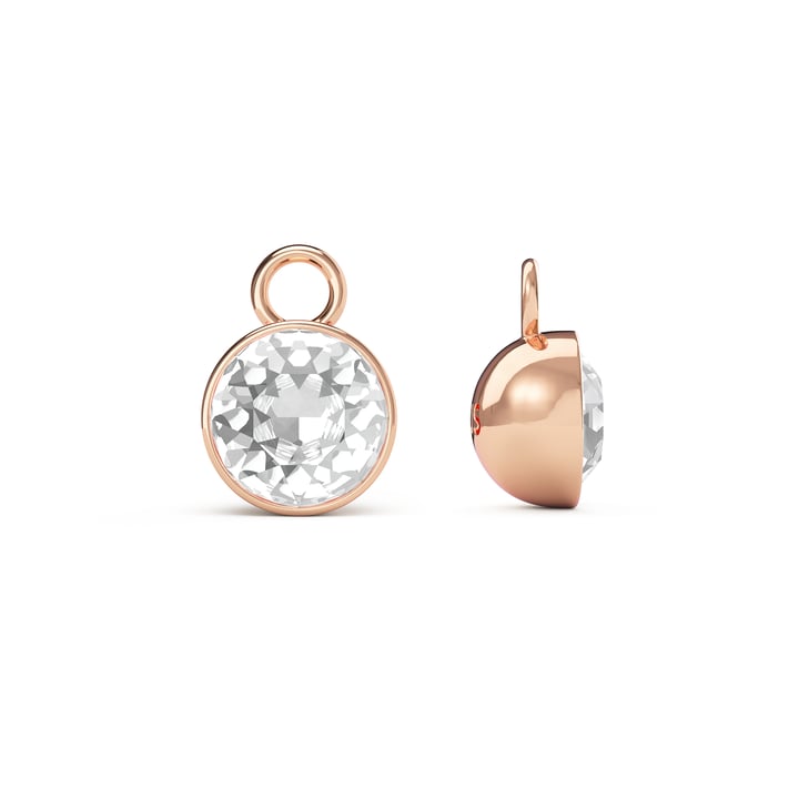 Bella 2 Carat Mix Charms with Clear Swarovski Crystals Rose Gold Plated