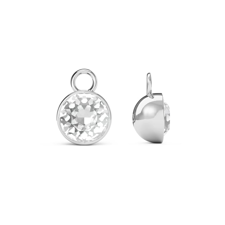 Bella 2 Carat Mix Charms with Clear Swarovski Crystals Rhodium Plated