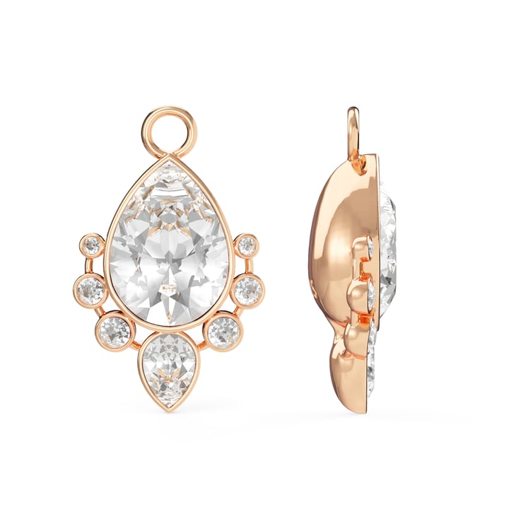 Valentina Drop Mix Charms Clear Rose Gold Plated